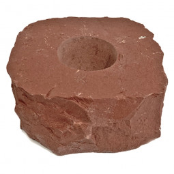 Bougeoir Photophore en Jaspe Rouge