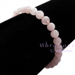 Bracelet Boules en Quartz Rose