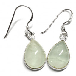 Boucles d'Oreilles en Aigue Marine & Argent - Style Gouttes