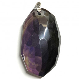 Pendentif en Obsidienne Oeil Céleste Facettée