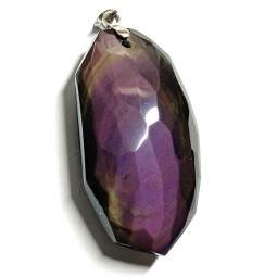 Pendentif en Obsidienne Oeil Céleste Facettée