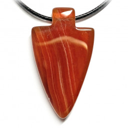 Pendentif Percé en Cornaline - Pointe de Flèche