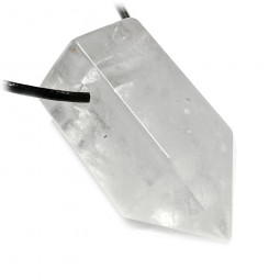 Pendentif Pointe Percée en Cristal de Roche