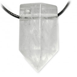 Pendentif Pointe Percée en Cristal de Roche