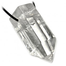 Pendentif Pointe Percée en Cristal de Roche