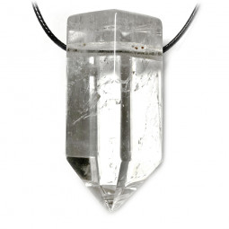 Pendentif Pointe Percée en Cristal de Roche