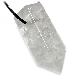 Pendentif Pointe Percée en Cristal de Roche