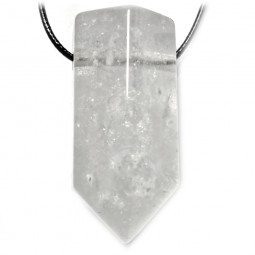 Pendentif Pointe Percée en Cristal de Roche