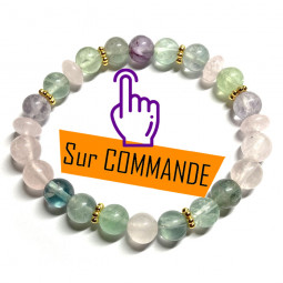 Bracelet Boules en Fluorite...