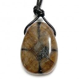 Pendentif Percé en Chiastolite
