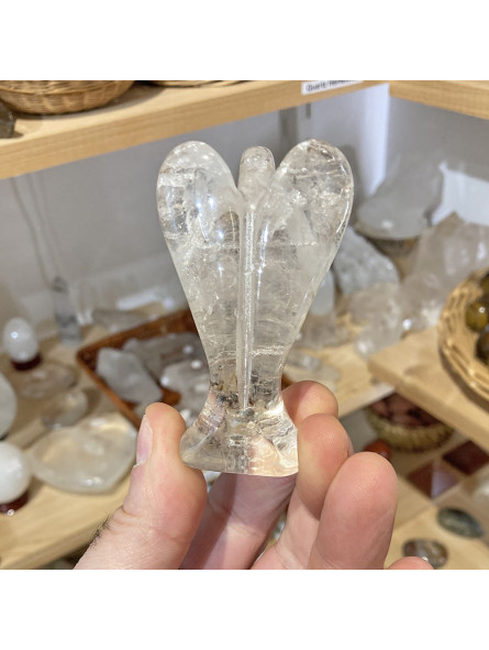 Ange en Cristal de Roche Grand Modèle - 8cm