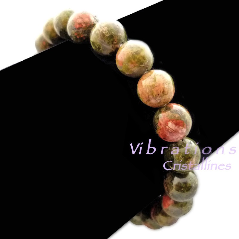 Bracelet Boules en Unakite