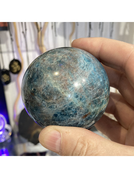 Sphère en Apatite Bleue - 65mm