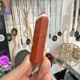 Pointe en Jaspe Rouge - 9cm