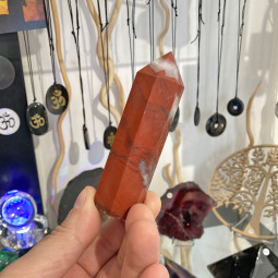 Pointe en Jaspe Rouge - 9cm