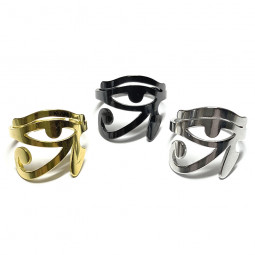 Bague en Acier Inoxydable Oeil d'Horus