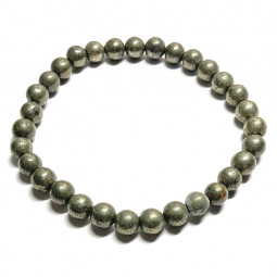Bracelet Boules en Pyrite - perles de 6mm
