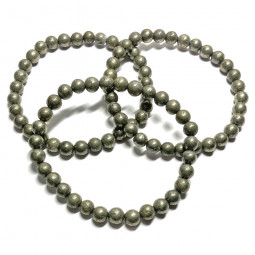Bracelet Boules en Pyrite - perles de 6mm