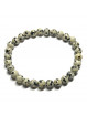 Bracelet Boules en Jaspe Dalmatien - perles de 6mm