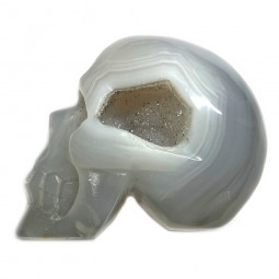 Crâne en Agate Cristallisée