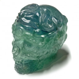 Crâne en Fluorite Verte