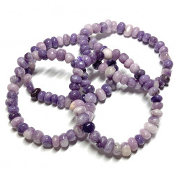 Bracelet Grains en Lépidolite Violette