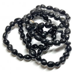 Bracelet Grains en Tourmaline Noire