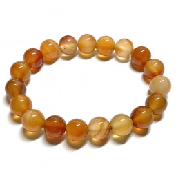 Bracelet en Cornaline - Boules de 10mm