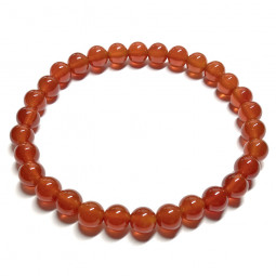 Bracelet Boules en Cornaline - Perles de 6mm