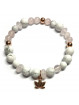 Bracelet Boules création en Quartz Rose & Howlite