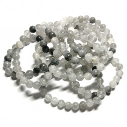 Bracelet Boules en Quart Silver - 8mm