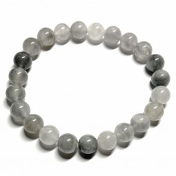 Bracelet Boules en Quart Silver - 8mm