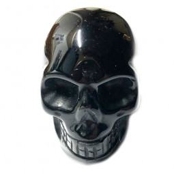 Crâne en Obsidienne Noire