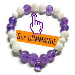 Bracelet Boules Améthyste &...