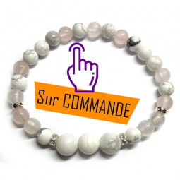 Bracelet en Quartz Rose &...