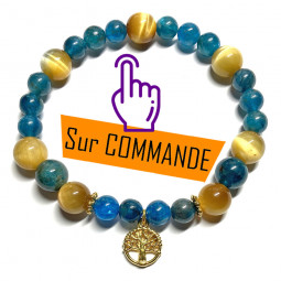 Bracelet Boules en Apatite...