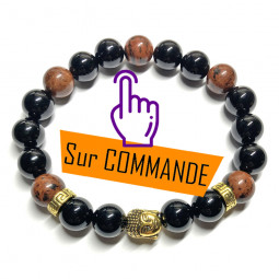 Bracelet en Onyx &...