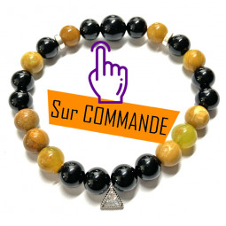 Bracelet en Jaspe Opale & Onyx