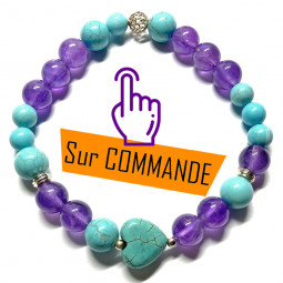 Bracelet Boules Améthyste &...