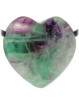 Pendentif Coeur en Fluorite Multicolore