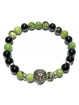 Bracelet Boules en Chrysoprase & Onyx