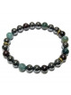 Bracelet Boules en Grenat, Hématite & Agate Mousse