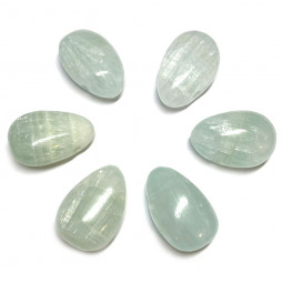 Pendentif Percé en Aragonite Verte