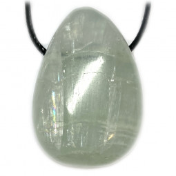 Pendentif Percé en Aragonite Verte