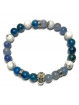 Bracelet Boules en Apatite, Howlite & Aventurine Bleue