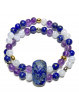 Bracelet double en Améthyste, Lapis Lazuli & Calcédoine