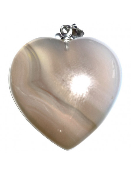 Pendentif Coeur en Agate - 20mm