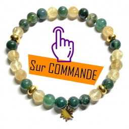 Bracelet Boules en Citrine...