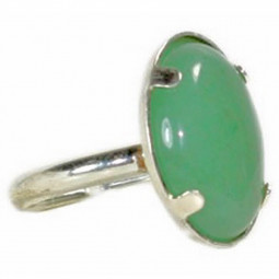 Bague en Aventurine Verte et Argent