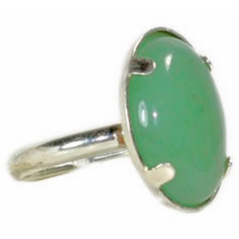 Bague en Aventurine Verte et Argent